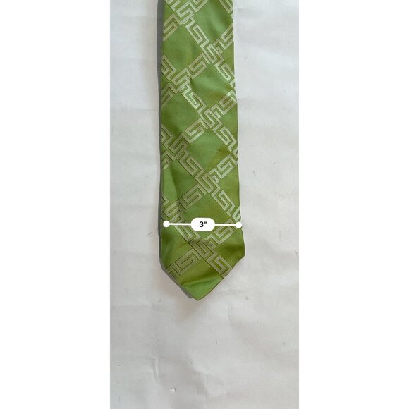 VERSACE Logo Neck Tie in Green - Picture 3 of 3